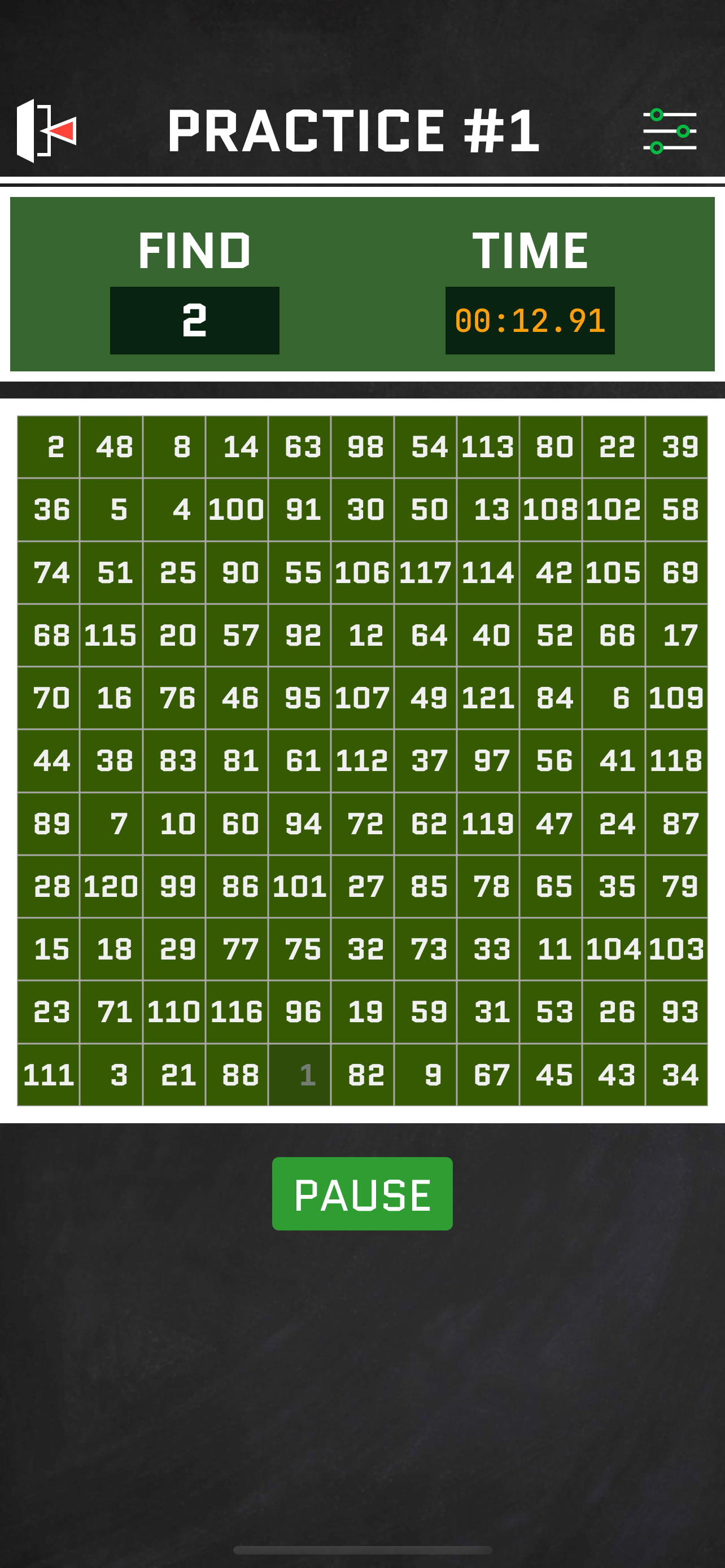 Headzone Concentration Grid Practice