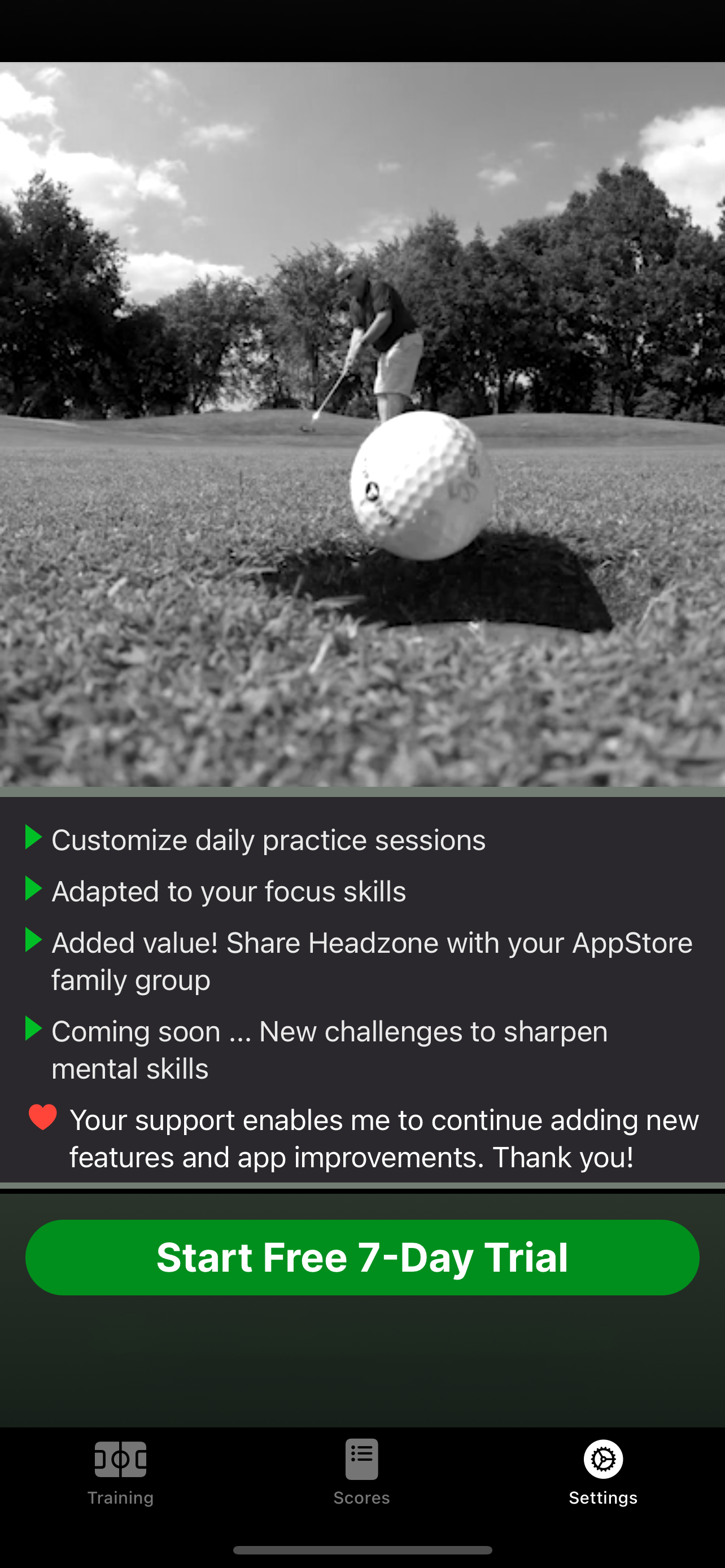 Headzone Training Features